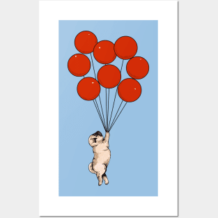 I Believe I Can Fly Pug Posters and Art